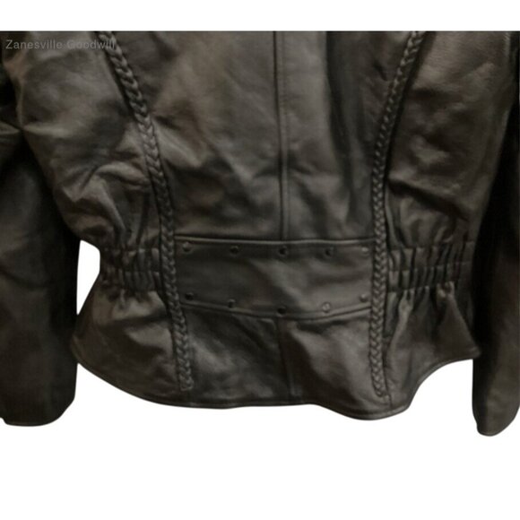 Milwaukee Leather Ladies Braided XL Motorcycle Jacket with Elasticized Waist - Picture 5 of 13